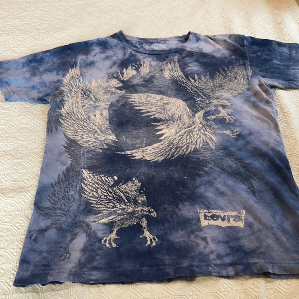 Levi’s Blue Tie-dyed Short Sleeve Tee Shirt L